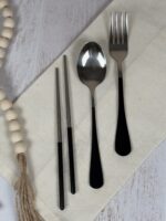 ست قاشق چنگال چاپستیک استیل - Image 9